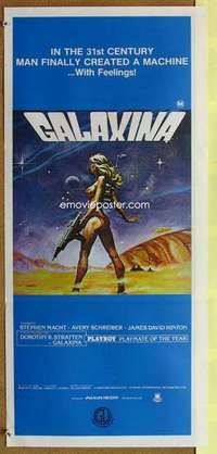 w529 GALAXINA Australian daybill movie poster '80 sexy Tanenbaum artwork!
