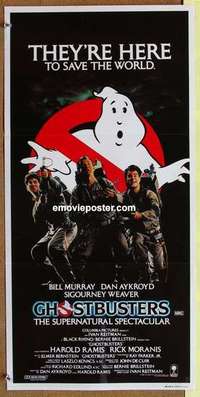 w533 GHOSTBUSTERS Australian daybill movie poster '84 Murray, Aykroyd, Ramis
