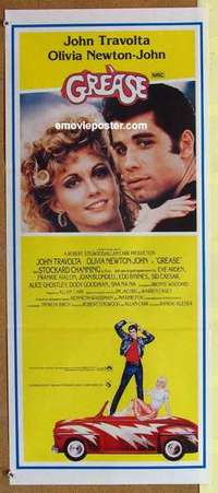 w552 GREASE #3 Australian daybill movie poster '78 Travolta, Newton-John