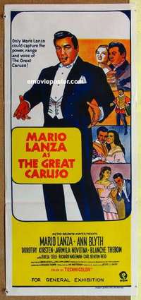 w553 GREAT CARUSO Australian daybill movie poster R68 Mario Lanza, Ann Blyth