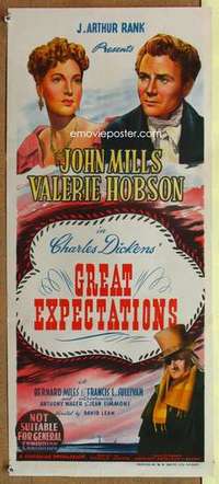 w555 GREAT EXPECTATIONS Australian daybill movie poster '47 David Lean