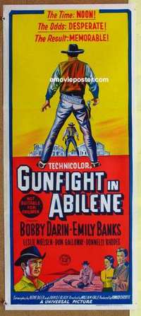 w561 GUNFIGHT IN ABILENE Australian daybill movie poster '67 Bobby Darin