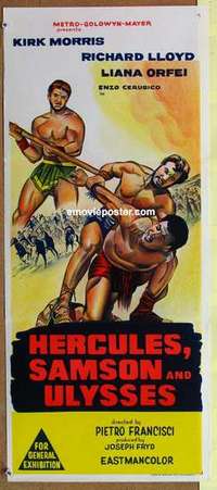 w579 HERCULES, SAMSON, & ULYSSES Australian daybill movie poster '65