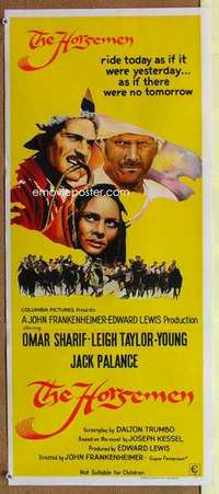 w584 HORSEMEN Australian daybill movie poster '71 Omar Sharif, Frankenheimer