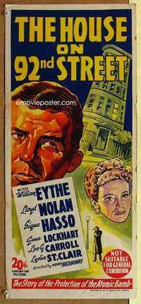 w586 HOUSE ON 92nd STREET Australian daybill movie poster '45 film noir!