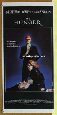 w593 HUNGER Australian daybill movie poster '83 Deneuve, David Bowie