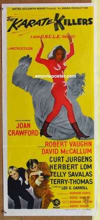 w624 KARATE KILLERS Australian daybill movie poster '67 Robert Vaughn