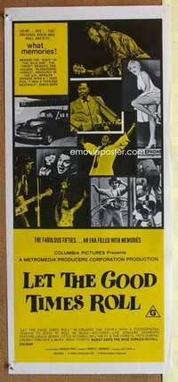 w652 LET THE GOOD TIMES ROLL Australian daybill movie poster '73 Chuck Berry