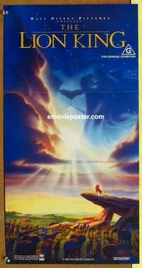 w659 LION KING #2 Australian daybill movie poster '94 classic Disney cartoon!