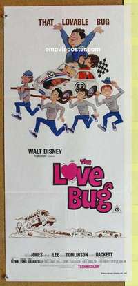 w664 LOVE BUG Australian daybill movie poster R1970s Volkswagen Beetle Herbie!