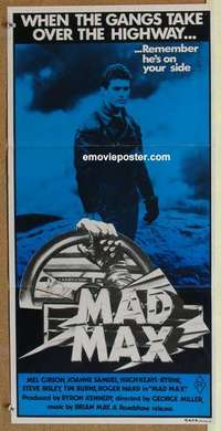 w670 MAD MAX Australian daybill movie poster '80 Mel Gibson, George Miller