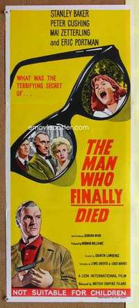 w680 MAN WHO FINALLY DIED Australian daybill movie poster '62 Cushing