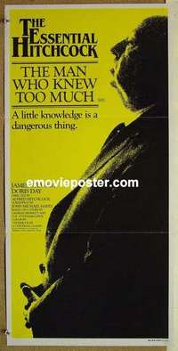w681 MAN WHO KNEW TOO MUCH Australian daybill movie poster R83 Jimmy Stewart