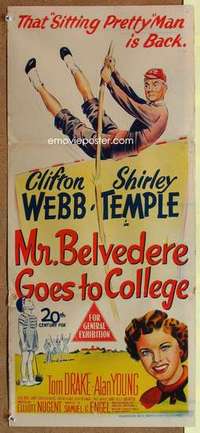 w704 MR BELVEDERE GOES TO COLLEGE Australian daybill movie poster '49 Webb