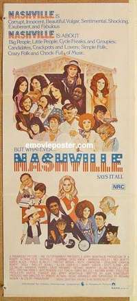 w714 NASHVILLE Australian daybill movie poster '75 Robert Altman, Carradine