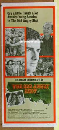 w730 ODD ANGRY SHOT Australian daybill movie poster '79 Vietnam War!