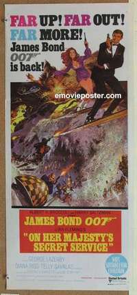 w736 ON HER MAJESTY'S SECRET SERVICE Australian daybill movie poster '70