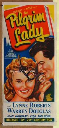 w774 PILGRIM LADY Australian daybill movie poster '47 Lynne Roberts