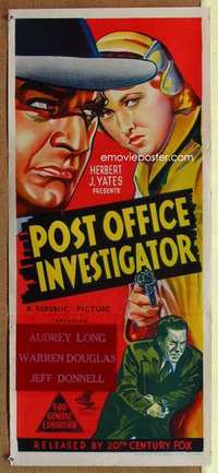 w784 POST OFFICE INVESTIGATOR Australian daybill movie poster '49 Long