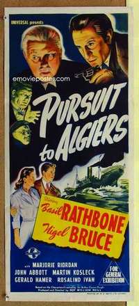 w793 PURSUIT TO ALGIERS Australian daybill movie poster '45 Sherlock Holmes