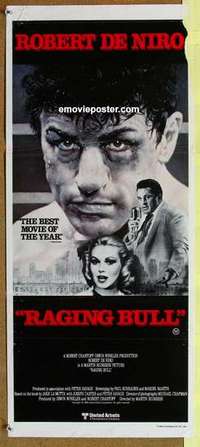 w794 RAGING BULL Australian daybill movie poster '80 De Niro, Scorsese