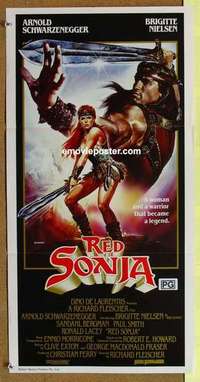 w803 RED SONJA Australian daybill movie poster '85 Arnold Schwarzenegger