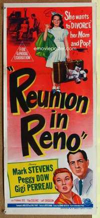 w809 REUNION IN RENO Australian daybill movie poster '51 Mark Stevens, Dow