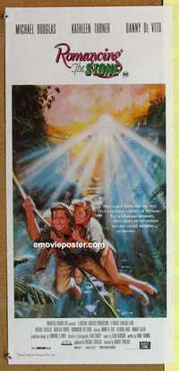 w824 ROMANCING THE STONE Australian daybill movie poster '84 Robert Zemeckis