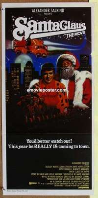 w834 SANTA CLAUS THE MOVIE Australian daybill movie poster '85 Dudley Moore