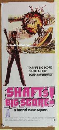 w845 SHAFT'S BIG SCORE Australian daybill movie poster '72 Richard Roundtree