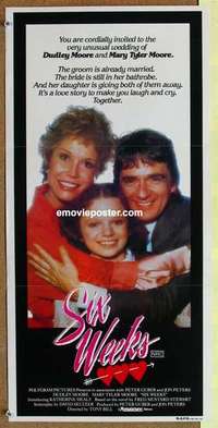 w333 6 WEEKS Australian daybill movie poster '82 Dudley & Mary Tyler Moore!
