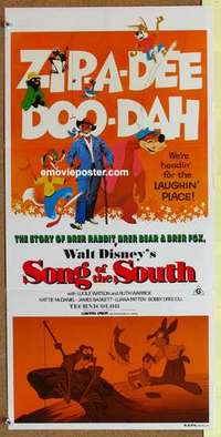 w866 SONG OF THE SOUTH Australian daybill movie poster R80s Uncle Remus