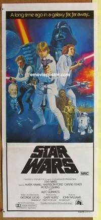 w883 STAR WARS #1 Australian daybill movie poster '77 George Lucas classic!