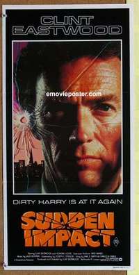 w899 SUDDEN IMPACT Australian daybill movie poster '83 Eastwood, Dirty Harry