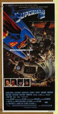 w902 SUPERMAN 2 Australian daybill movie poster '81 Christopher Reeve