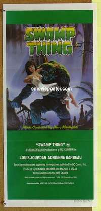 w905 SWAMP THING Australian daybill movie poster '82 Wes Craven, Hescox art