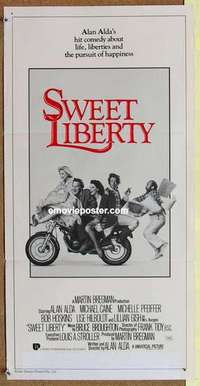 w907 SWEET LIBERTY Australian daybill movie poster '86 Alan Alda, Pfeiffer