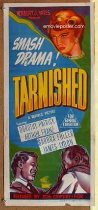 w914 TARNISHED Australian daybill movie poster '50 Dorothy Patrick, Franz