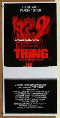 w934 THING #2 Australian daybill movie poster '82 John Carpenter, Russell