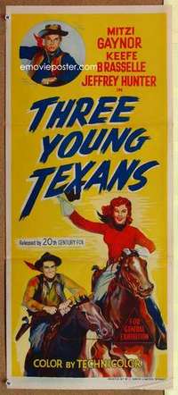 w938 THREE YOUNG TEXANS Australian daybill movie poster '54 Mitzi Gaynor