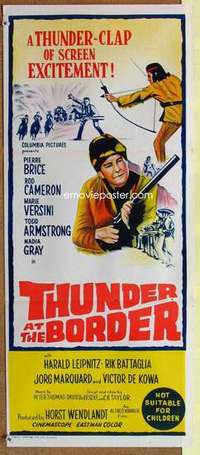 w939 THUNDER AT THE BORDER Australian daybill movie poster '67 Cameron
