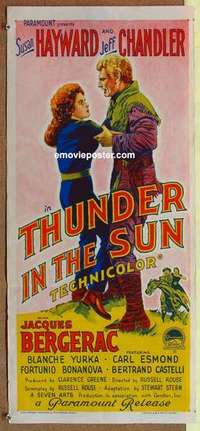 w940 THUNDER IN THE SUN Australian daybill movie poster '59 Susan Hayward