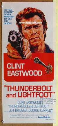 w943 THUNDERBOLT & LIGHTFOOT Australian daybill movie poster '74 Eastwood