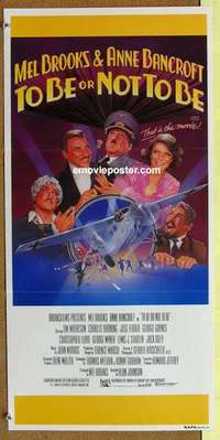 w947 TO BE OR NOT TO BE Australian daybill movie poster '83 Mel Brooks