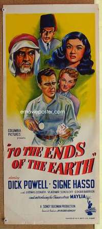 w948 TO THE ENDS OF THE EARTH Australian daybill movie poster '47 Powell