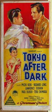 w950 TOKYO AFTER DARK Australian daybill movie poster '59 Richard Long