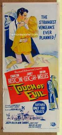 w958 TOUCH OF EVIL Australian daybill movie poster '58 Welles, Heston, Leigh