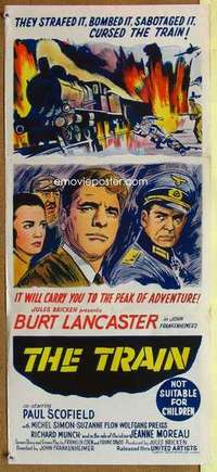 w961 TRAIN Australian daybill movie poster '65 Burt Lancaster, Frankenheimer