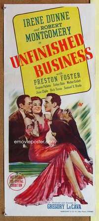 w972 UNFINISHED BUSINESS Australian daybill movie poster '41 Irene Dunne