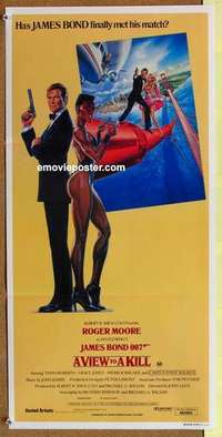 w986 VIEW TO A KILL Australian daybill movie poster '85 Moore as James Bond!